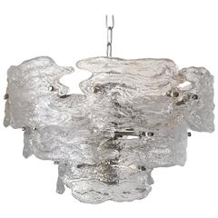 Italian Vintage Murano Glass Chandelier by Mazzega 6
