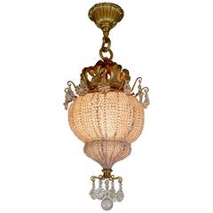 Beaded Basket Chandelier by E.F.Caldwell