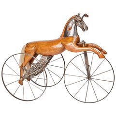 Antique French Velocipede Horse Tricycle by Jean Louis Gourdoux for Jugnet