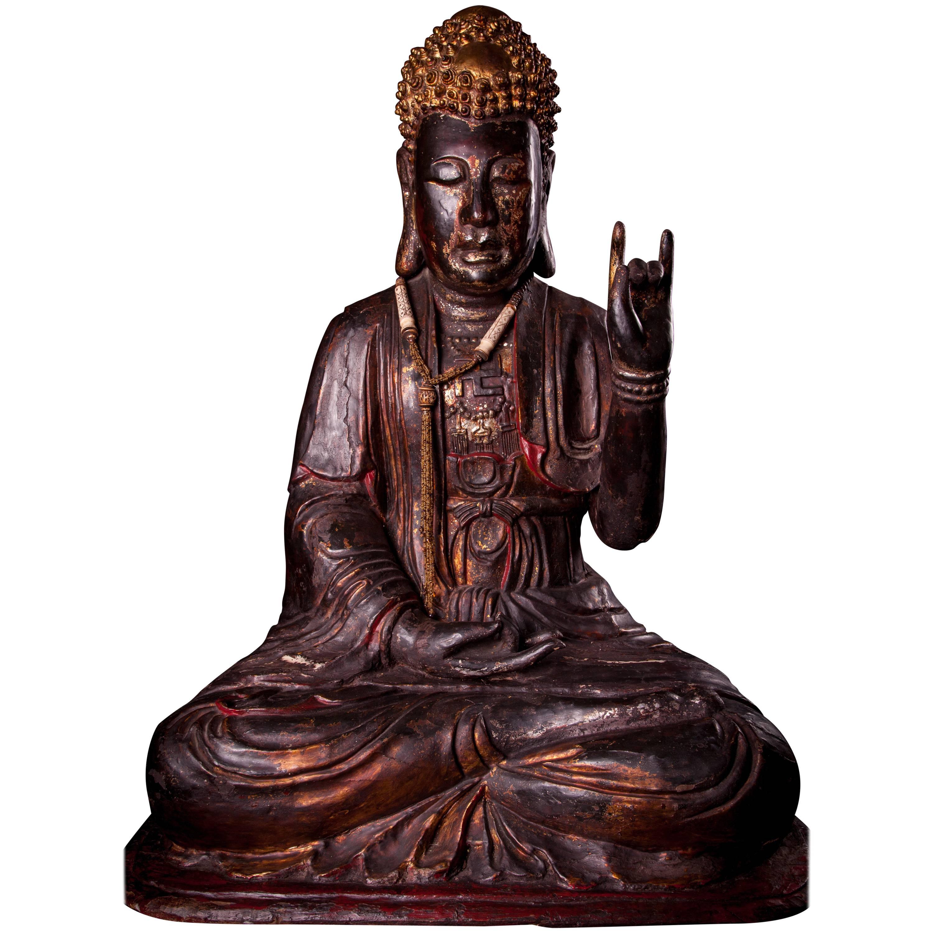 18th Century Meditating Buddha For Sale