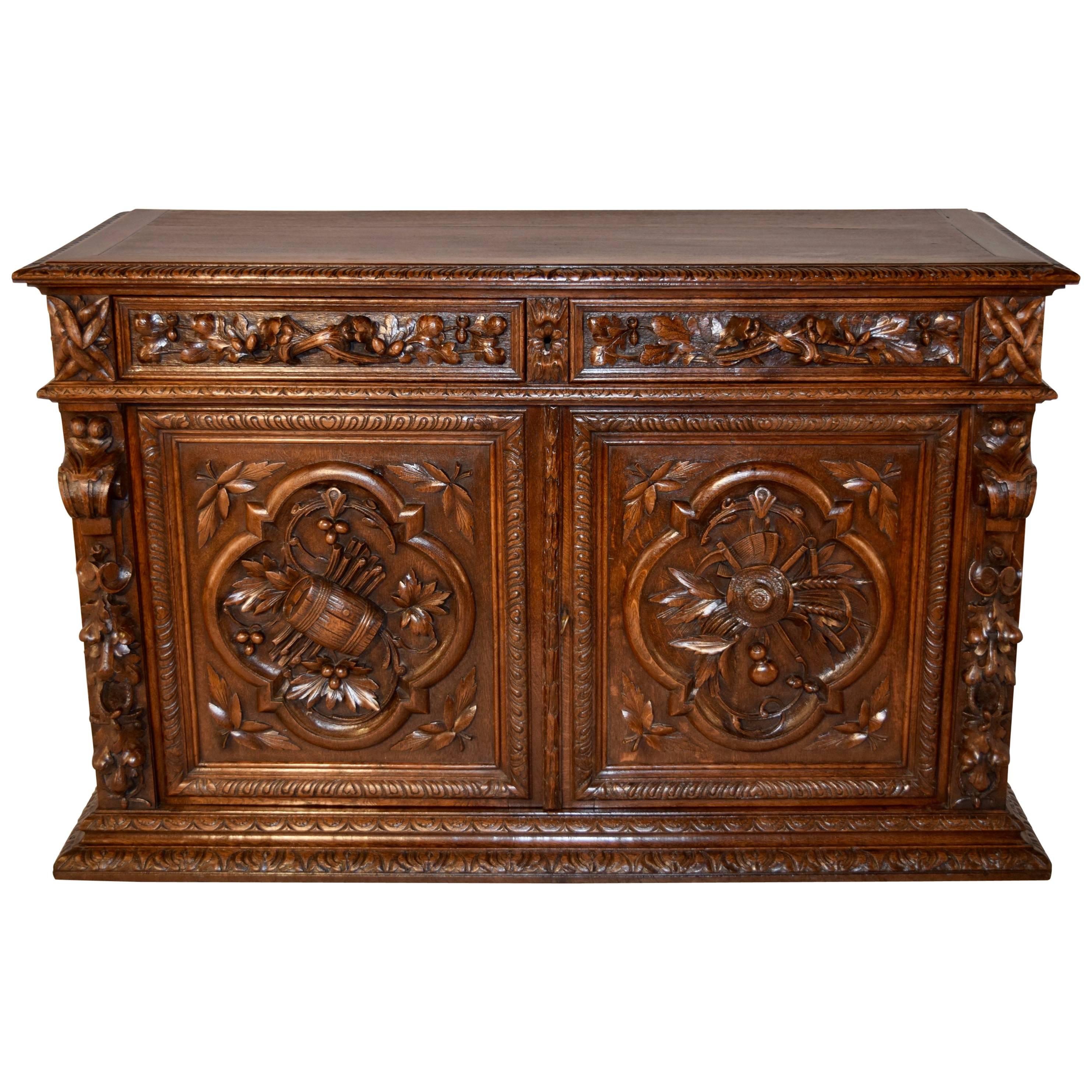19th Century Carved French Buffet
