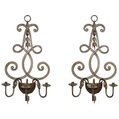 Large Pair of Rococo Style Candle Sconce Wall Decorations 4
