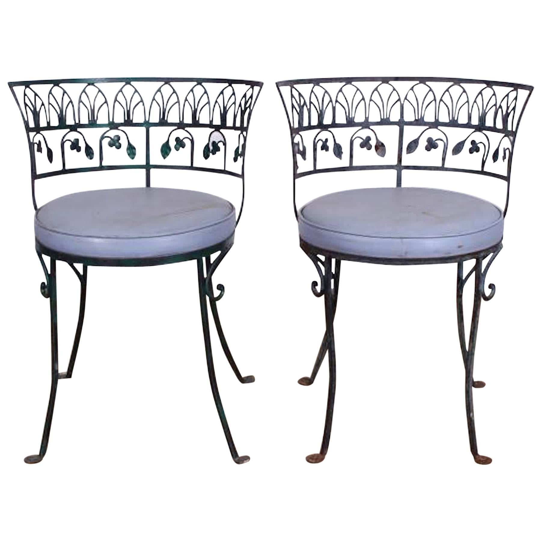 Pair of Grand Tour Style Salterini Garden Chairs, after the Greek Antique