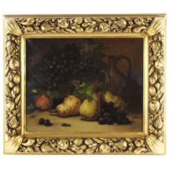 Still Life with Fruits by Elly Heyden, Oil on Canvas, Signed on Top on the Right