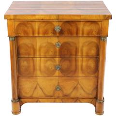 Biedermeier Period Chest of Drawers, circa 1820, Walnut-Tree Veneered