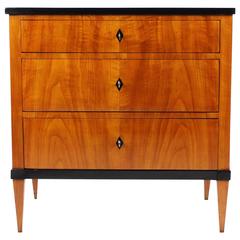 Biedermeier Period Chest of Drawers, Cherry Tree Veneered, circa 1820-1930