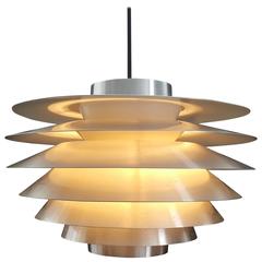 Vintage Aluminium Svend Middelboe Verona Pendant Light by Nordisk Solar