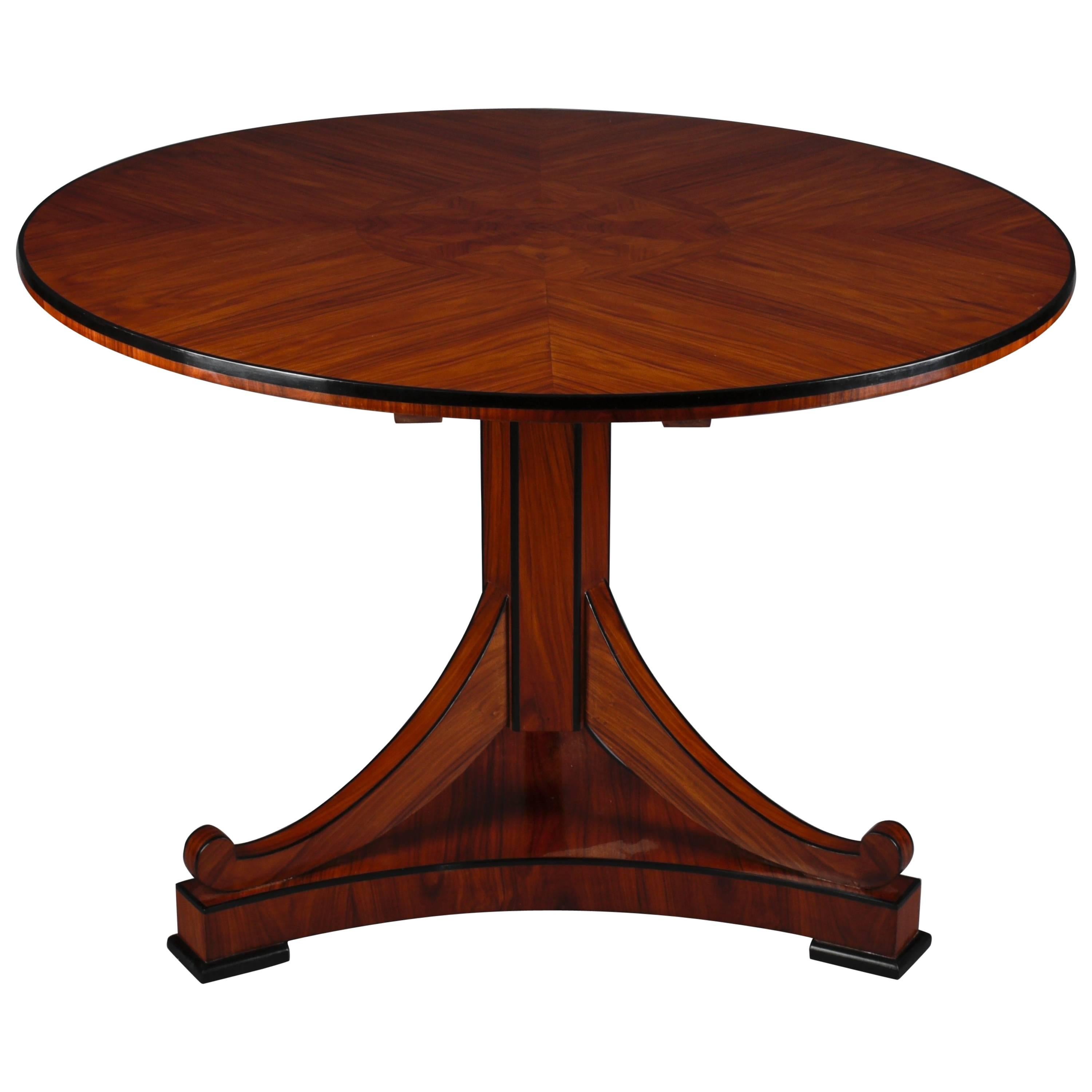 Round Folding Table in the Biedermeier Style