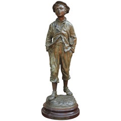 Le Petit Sifleur French Regule Statue by Charles Anfrie