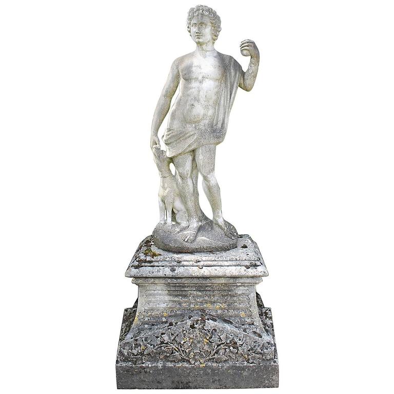 Antique Marble Statue on a Socle For Sale at 1stdibs