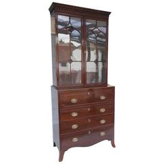 19th Century Regency Mahogany Secretaire Bookcase of Small Proportions 4
