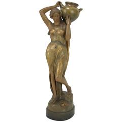 Porteuse D'eau a Terracotta Figure by Goldscheider, circa 1903