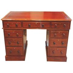 Victorian Mahogany Pedestal Desk 11