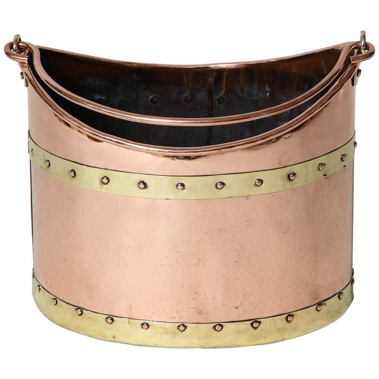 Unusual Boat Shaped Copper Bucket For Sale at 1stdibs