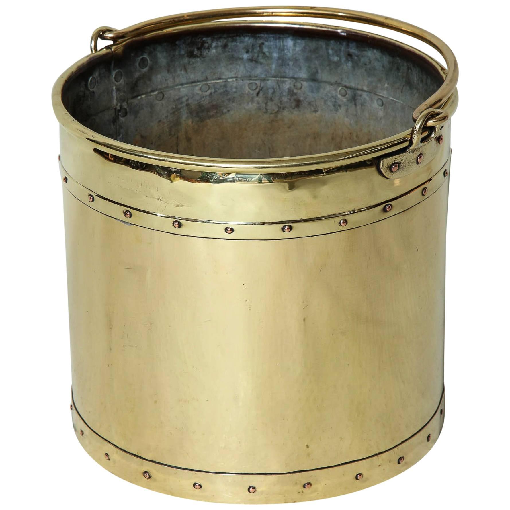 English Brass Bucket
