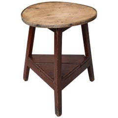 Antique Diminutive Scrubbed Elm Cricket Table