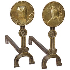 Antique Pair of Aesthetic Movement Andirons