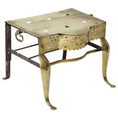 Antique Brass Love-Token Drinks Table