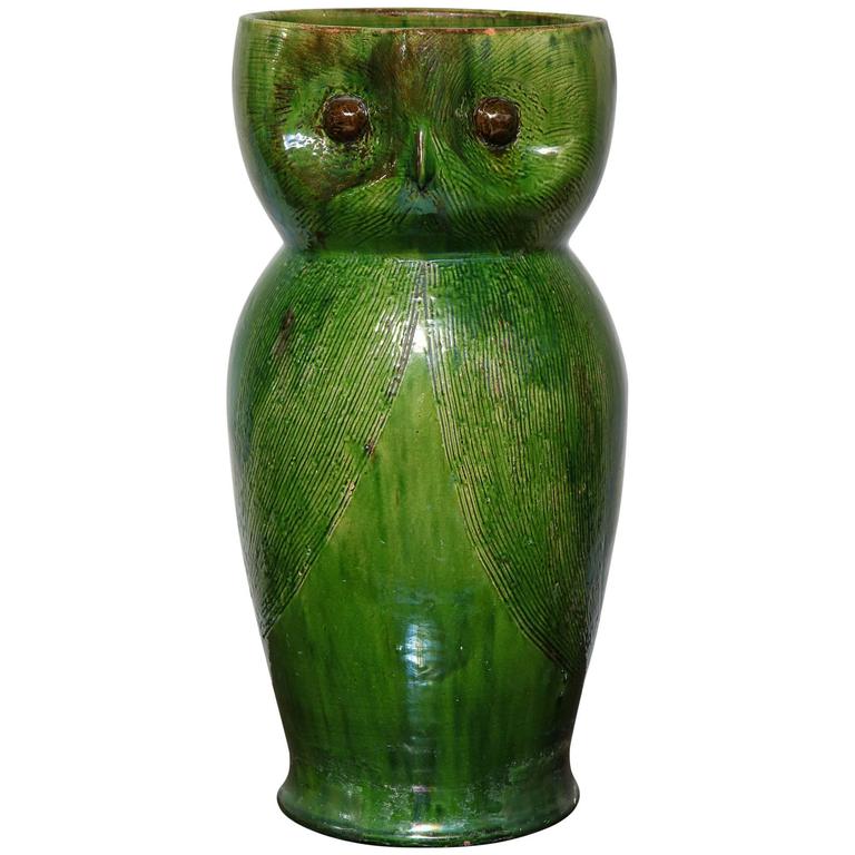 Owl Pottery Umbrella Stand at 1stDibs farnham pottery owl, ceramic