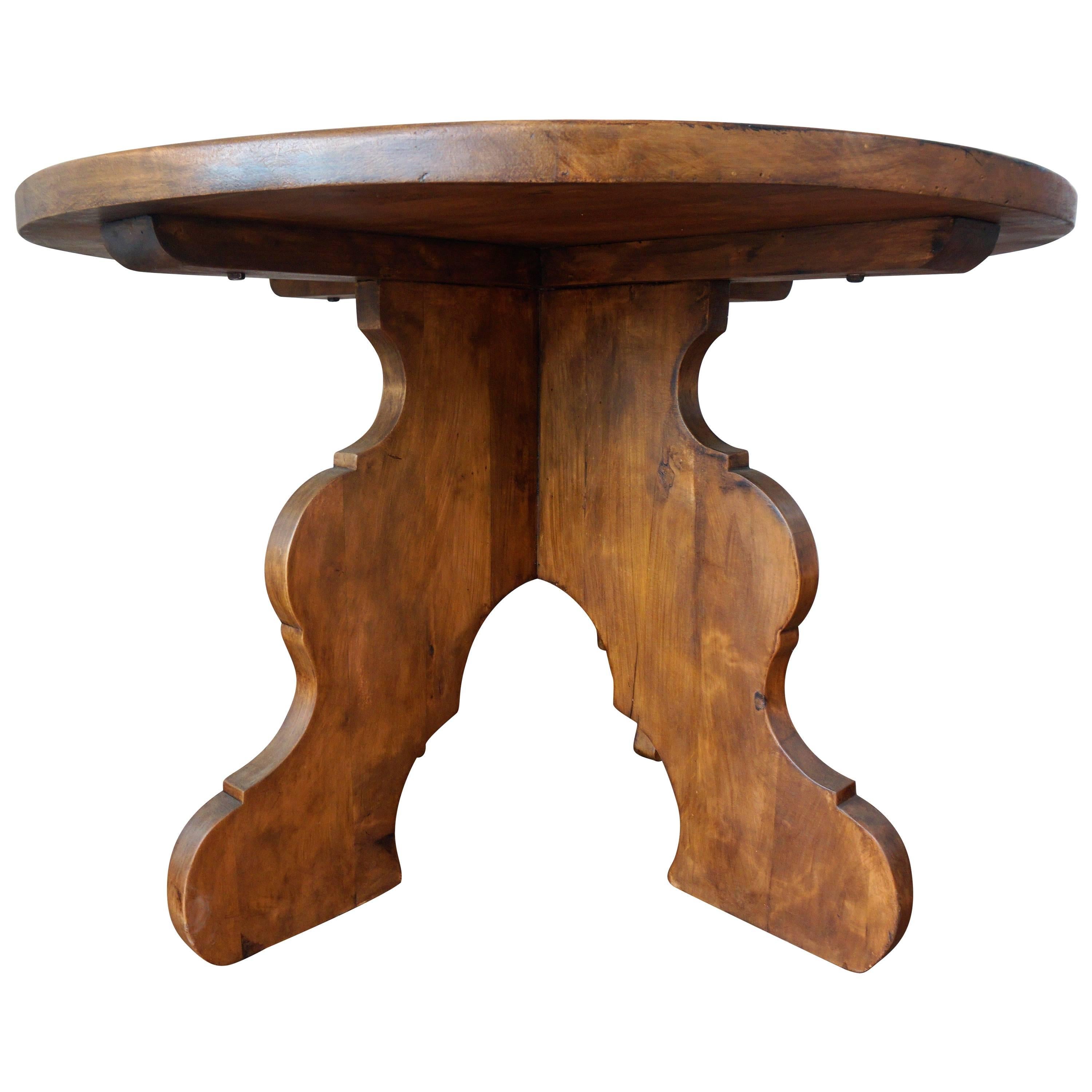 20th Century Rustic Round Coffee Table or Side Table