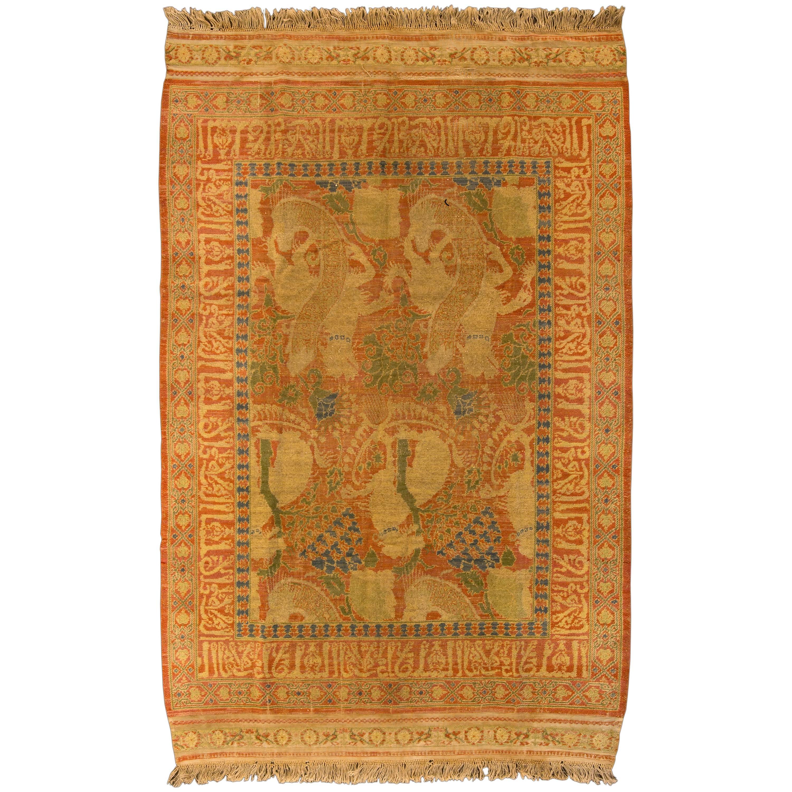 Antique Spanish Cuenca Rug For Sale