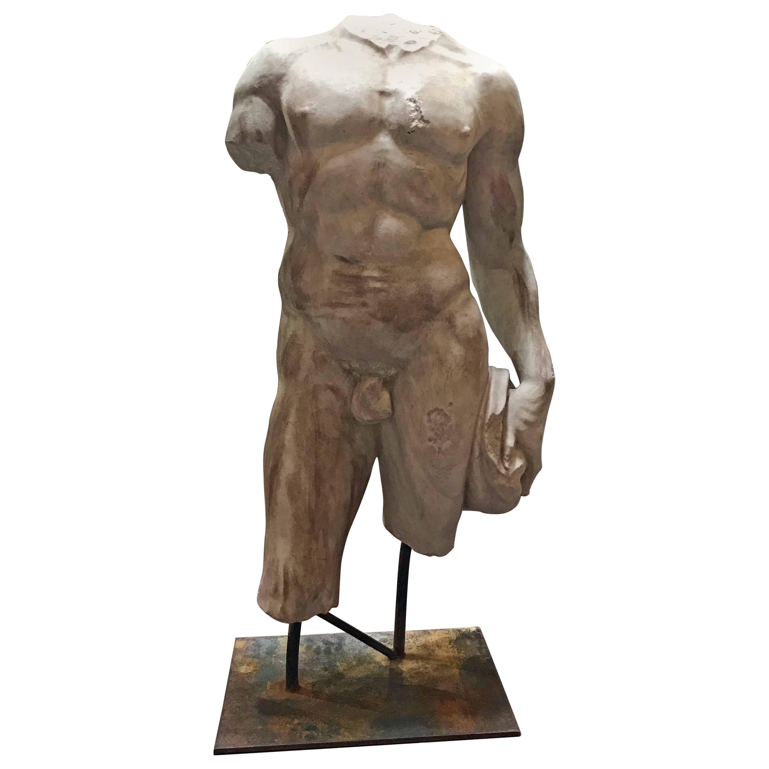 Mid-Century Marble Torso of David