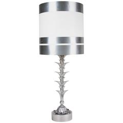 Stainless Plant Form Table Lamp, French, 1970s 6