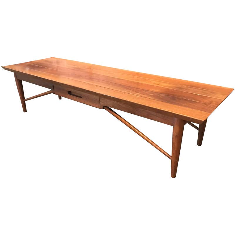 Beautiful Heritage Henredon Walnut Coffee Table Bench at 1stDibs ...