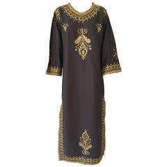 Moroccan Caftan, Maxi Dress Kaftan, 1970 Size Small