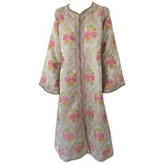 Moroccan Caftan Lame Floral Kaftan Size S to M