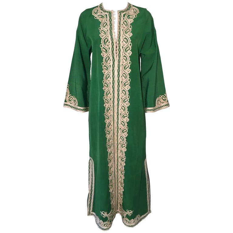 emerald green kaftan
