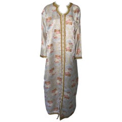 Moroccan Kaftan in Lame Brocade Fabric Size L to XL