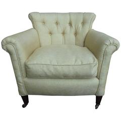 Antique English Upholstered Armchair