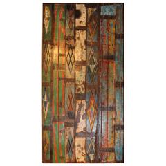 Wall Panel Fashioned From Repurposed Wood Panels