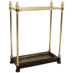 19th Century Brass Umbrella Stand, England, circa 1860