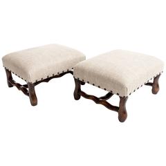 Pair of Turn-of-the-Century Hassocks, France, circa, 1900