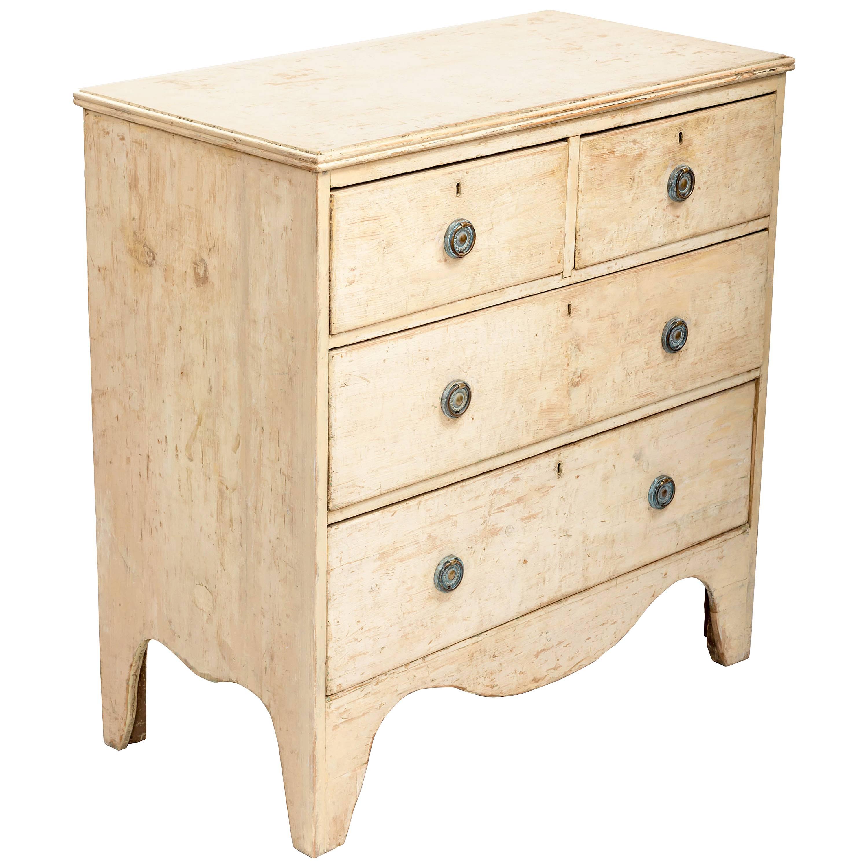 Early 19th Century Painted Chest Original Paint, England, circa 1840