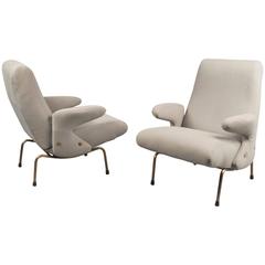 Pair of Delfino Armchairs by Erberto Carboni, Arflex Edition, Italy, 1954 2