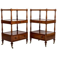 Pair of Three-Tier Bedside Etageres, England, circa 1830 8