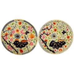 Pair of Antique English Coalport Hand-Painted Porcelain Luncheon/Dessert Plates 2
