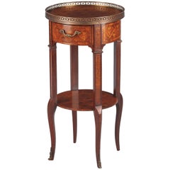 Louis XV/Louis XVI Transition Marquetry Side Table, Late 1800s