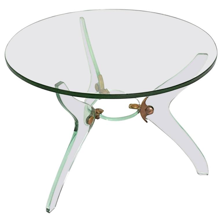 Monumental Bronze and Glass Modern Coffee Table For Sale at 1stdibs