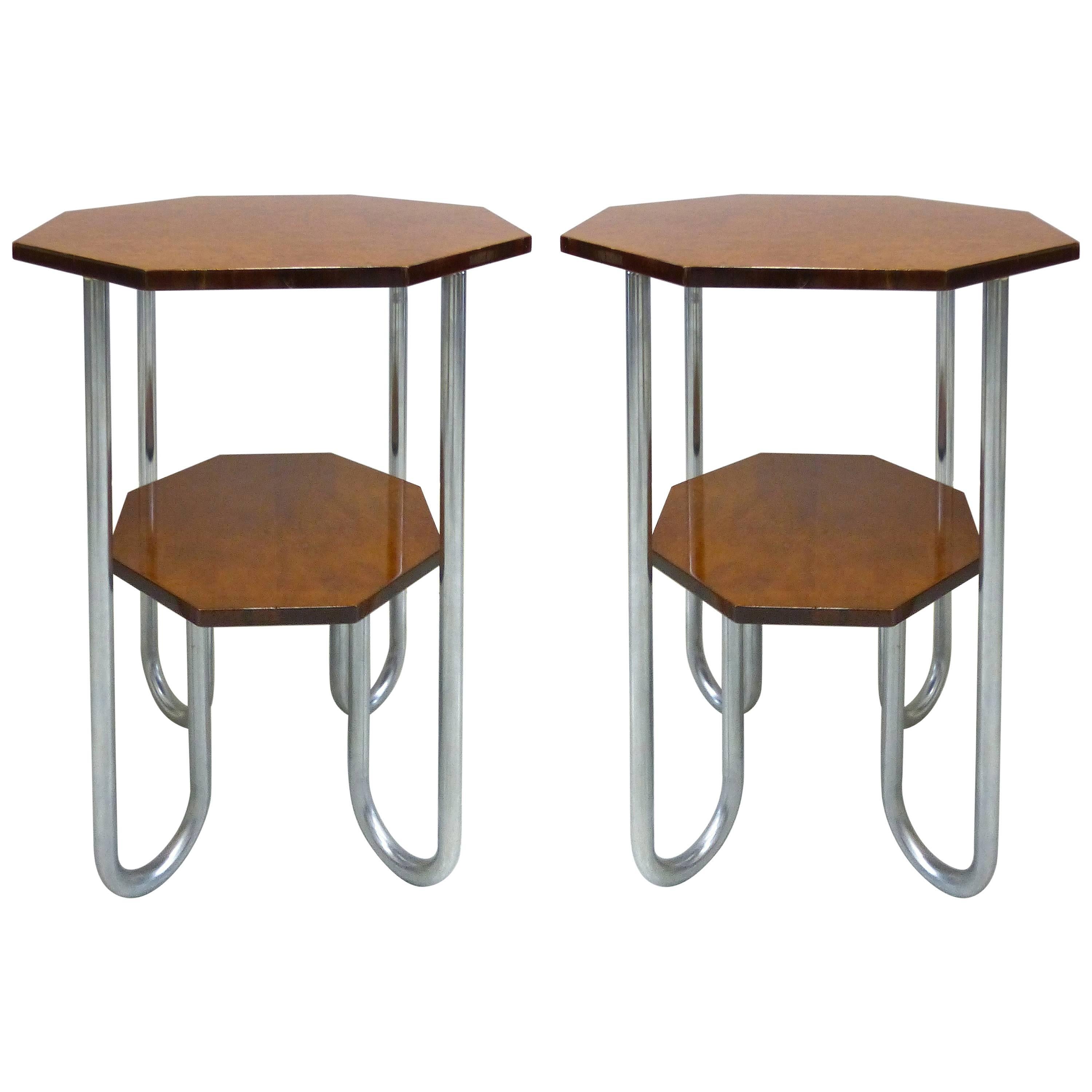 Octagonal Side Tables by Andre Lurcat for Thonet