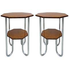 Octagonal Side Tables by Andre Lurcat for Thonet