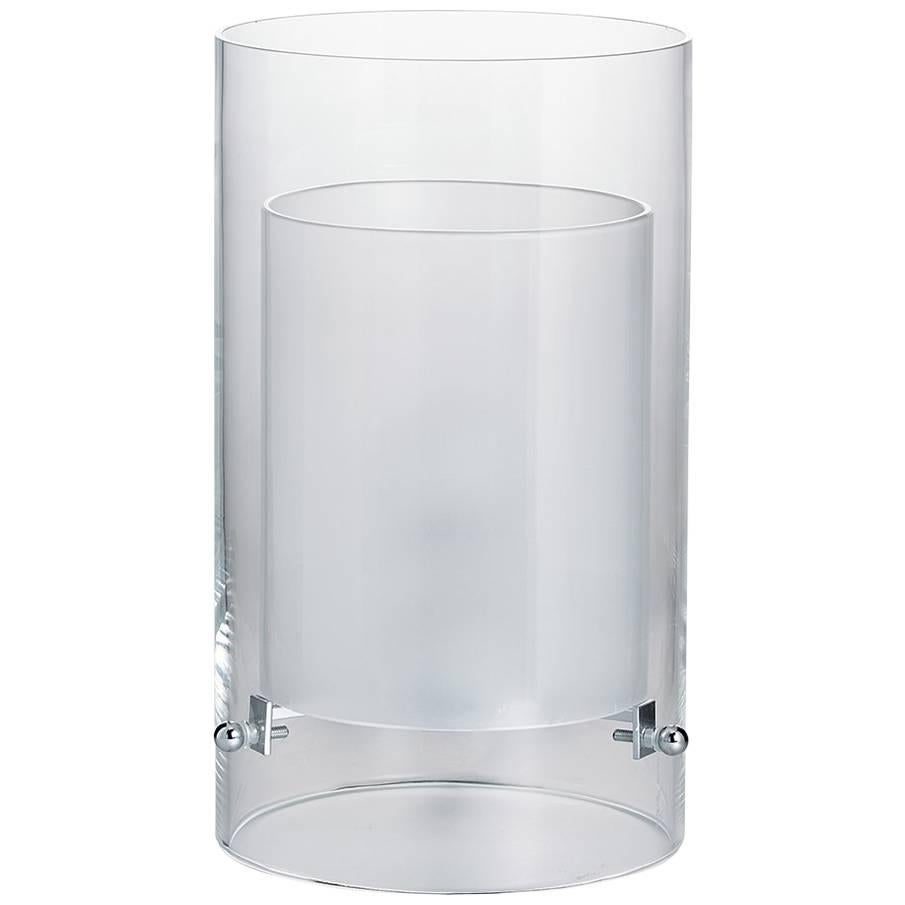 Lampe de bureau contemporaine en verre de Murano soufflé bouche transparent de Cilla Carlo Moretti