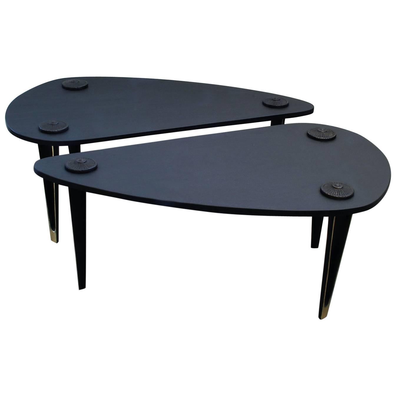 Low Table "Twin" by Franck Evennou For Sale