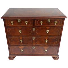 18th Century Burr Walnut and Inlaid Chest of Drawers