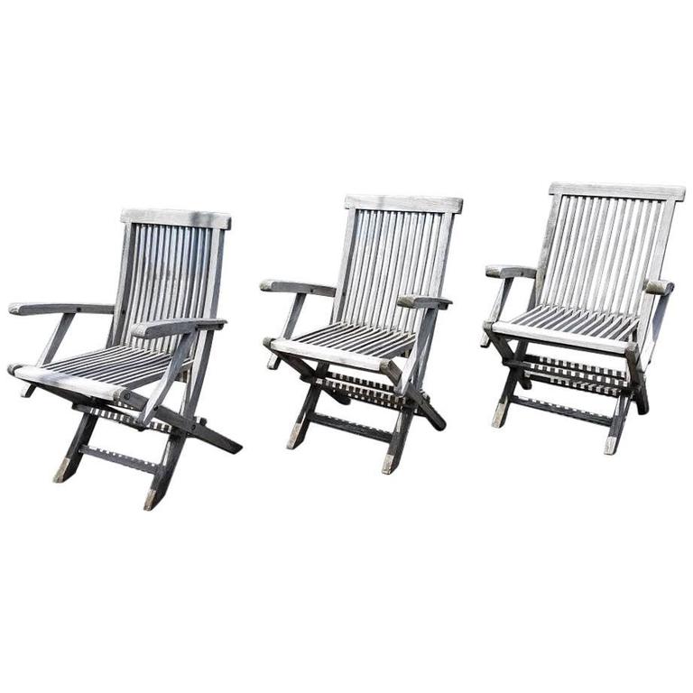 Set Of Three Vintage Teak Folding Chairs By Andrew For At 1stdibs Set Of Three Vintage Teak Folding Chairs By Andrew For