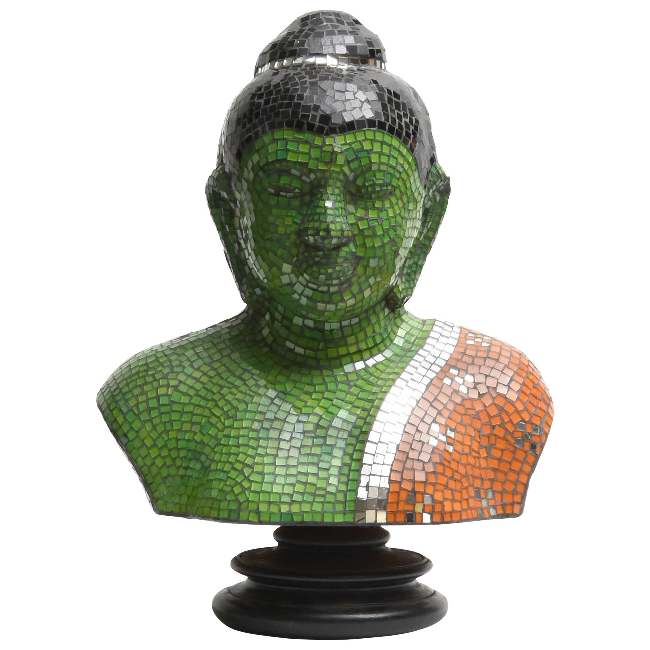 Bust of Buddha in Mosaic For Sale