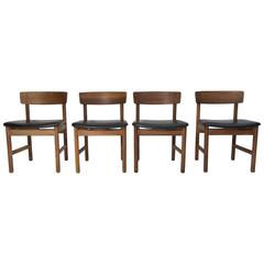 Børge Mogensen Chairs, Produced by Fredericia Furniture, Set of Four 11